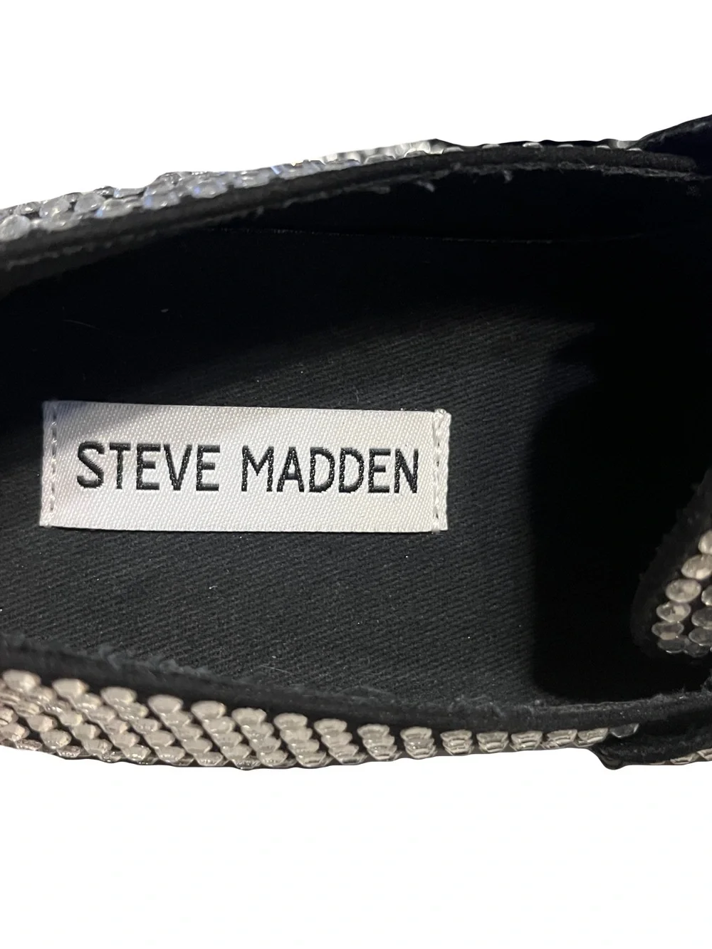 Steve Madden Trifecta-R Rhinestone Chunky Loafers size 5.5